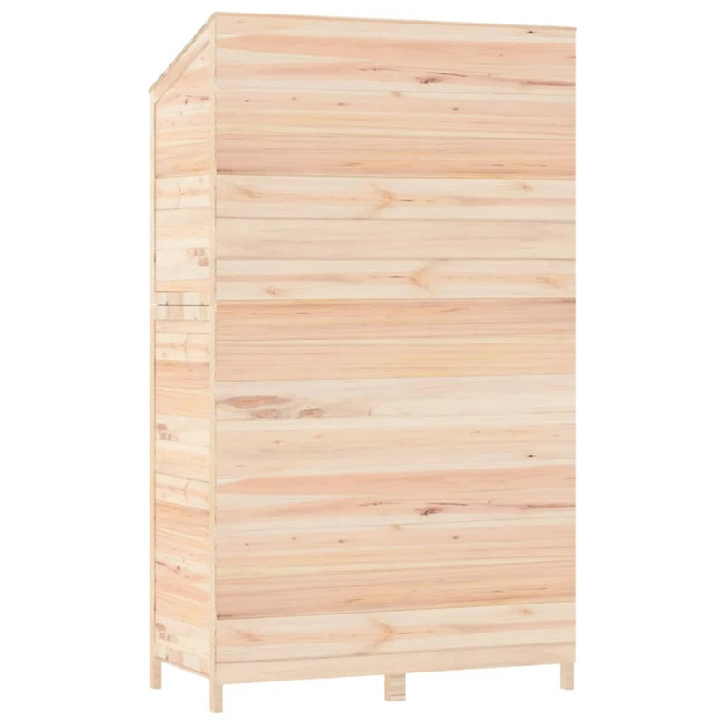 vidaXL Solid Fir Wood Garden Shed 102x52x174.5 cm Brown - Image 10 of 15