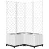 Fioriera da Giardino con Graticcio in PP 80×80×136 cm Bianca - Image 4 of 17