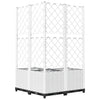Fioriera da Giardino con Graticcio in PP 80×80×136 cm Bianca - Image 6 of 17