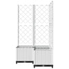 Fioriera da Giardino con Graticcio in PP 80×80×136 cm Bianca - Image 9 of 17