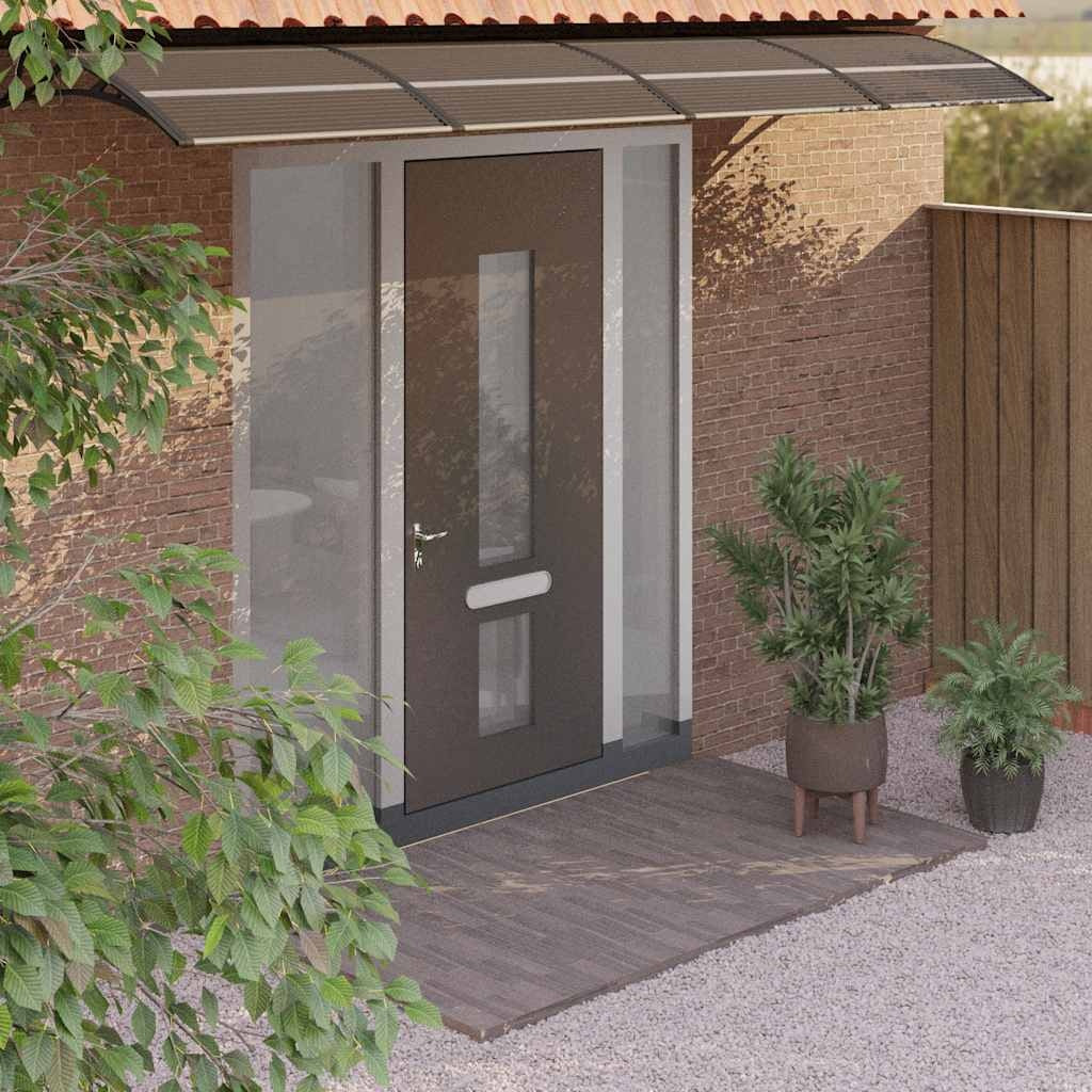 Tettoia per Porta in Policarbonato 350×75 cm Nera - Image 3 of 11