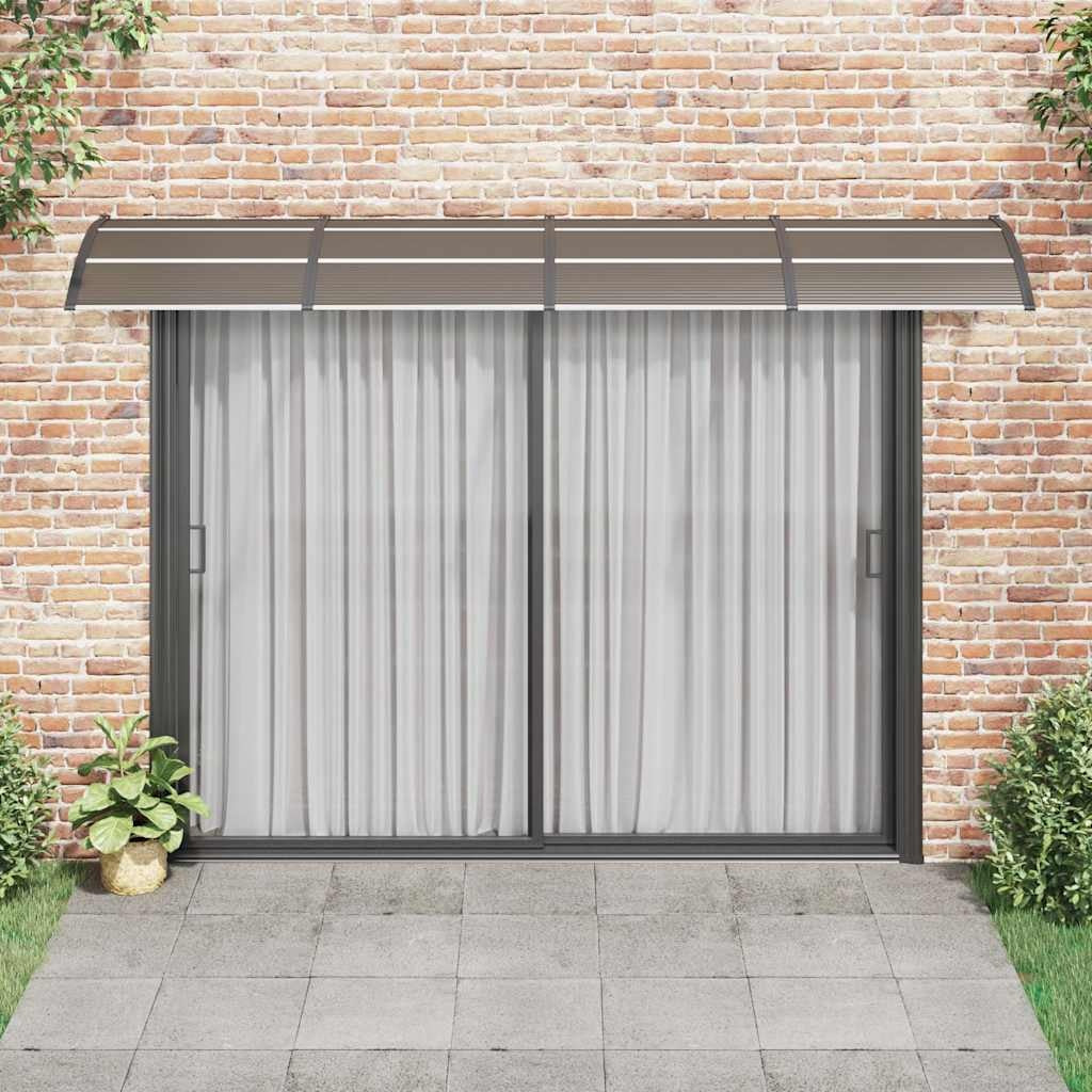 Pensilina per Porta in Policarbonato e Alluminio 350×100 cm Nera - Image 3 of 7