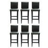Sgabelli da Bar in Similpelle, set da 6, 41×45×108 cm, Neri - Image 4 of 9