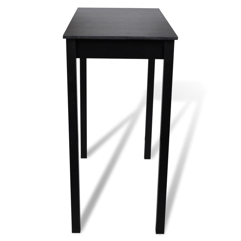 Set Tavolo Bar 4 Sgabelli Piano MDF e Legno di Pino 115×55×107 cm Nero - Image 3 of 12