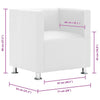 Poltrona a Pozzetto in Similpelle 71×54×69 cm Bianca - Image 7 of 11