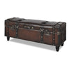 Cassapanca Set 3 pz in Legno di Pino Massello e PU, Panca 112×36×42,5 cm, Marrone - Image 8 of 19