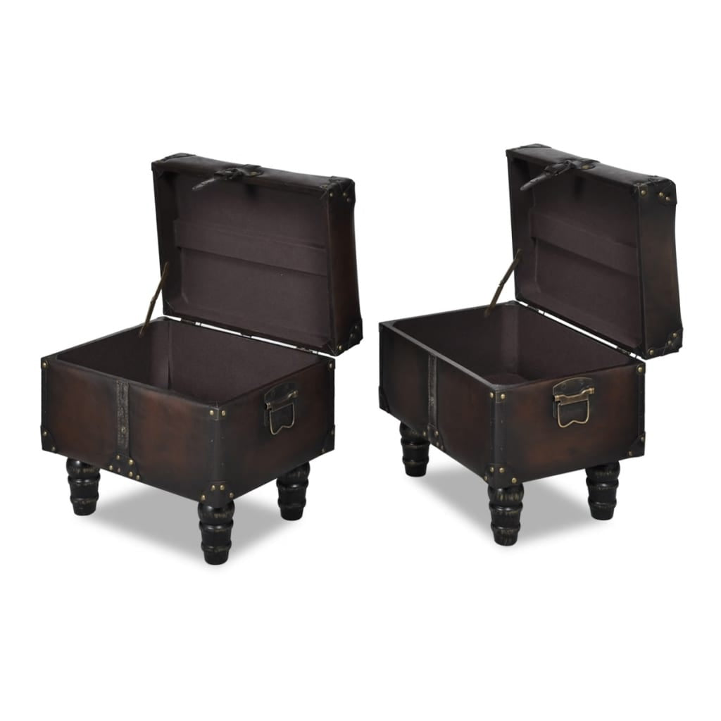 Cassapanca Set 3 pz in Legno di Pino Massello e PU, Panca 112×36×42,5 cm, Marrone - Image 9 of 19
