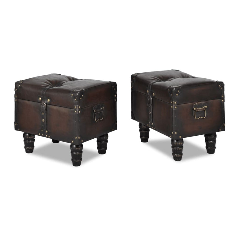 Cassapanca Set 3 pz in Legno di Pino Massello e PU, Panca 112×36×42,5 cm, Marrone - Image 12 of 19