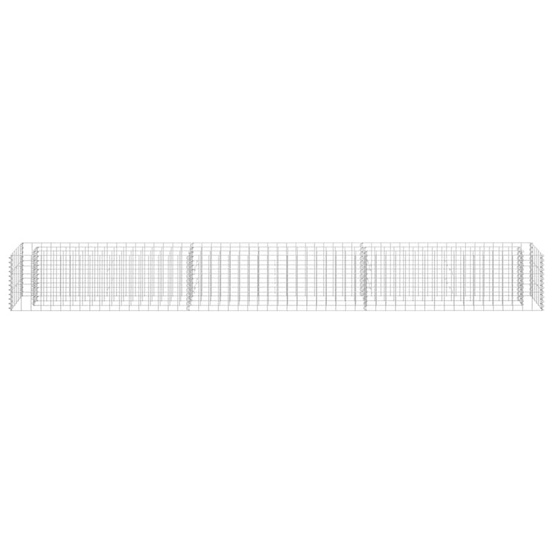Gabbione Letto Rialzato Acciaio Zincato 270×30×30 cm Argento - Image 6 of 25