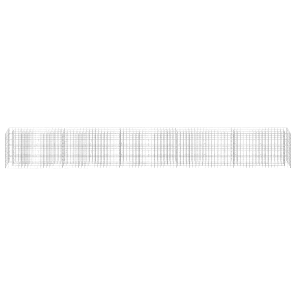 Gabbione Letto Rialzato Acciaio Zincato 450×30×60 cm Argento - Image 5 of 12