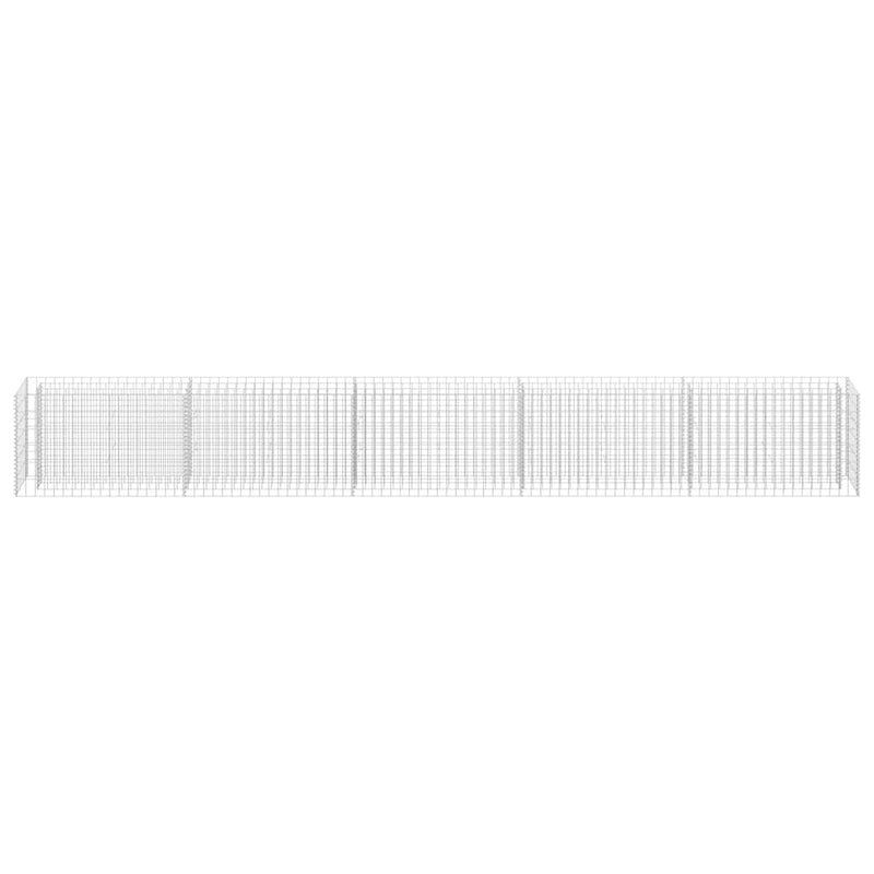 Gabbione Letto Rialzato Acciaio Zincato 450×30×60 cm Argento - Image 5 of 12