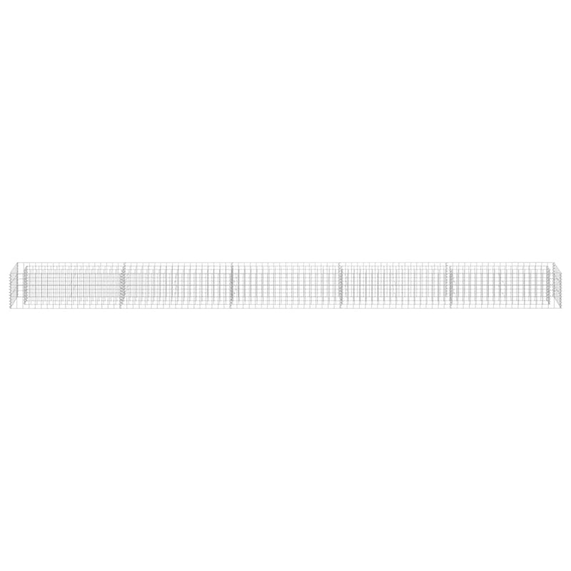 Gabbione Letto Rialzato Acciaio Zincato 450×30×30 cm Argento - Image 8 of 28