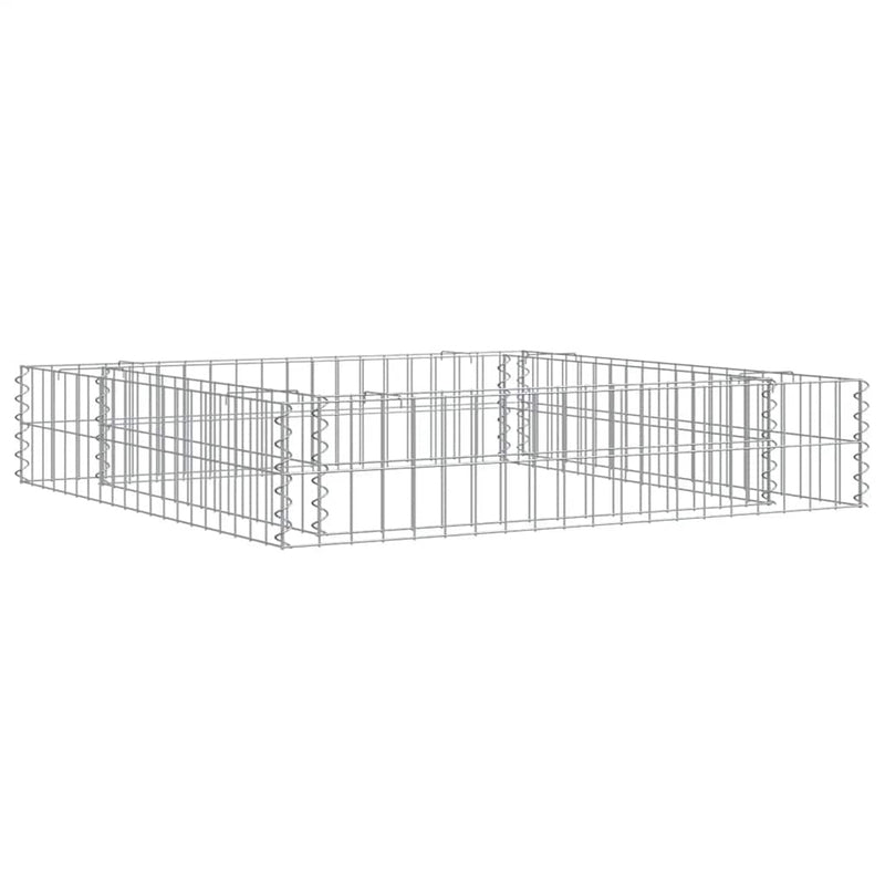 Gabbione Letto Rialzato Acciaio Zincato 100×100×20 cm Argento - Image 3 of 40