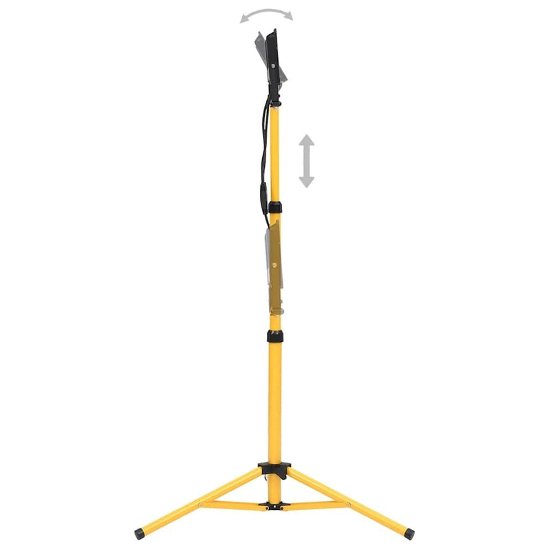 Faretto a LED con Treppiede 2×50 W, 7000 lm, Altezza Regolabile (79-172,5) cm, Nero/Giallo - Image 20 of 34