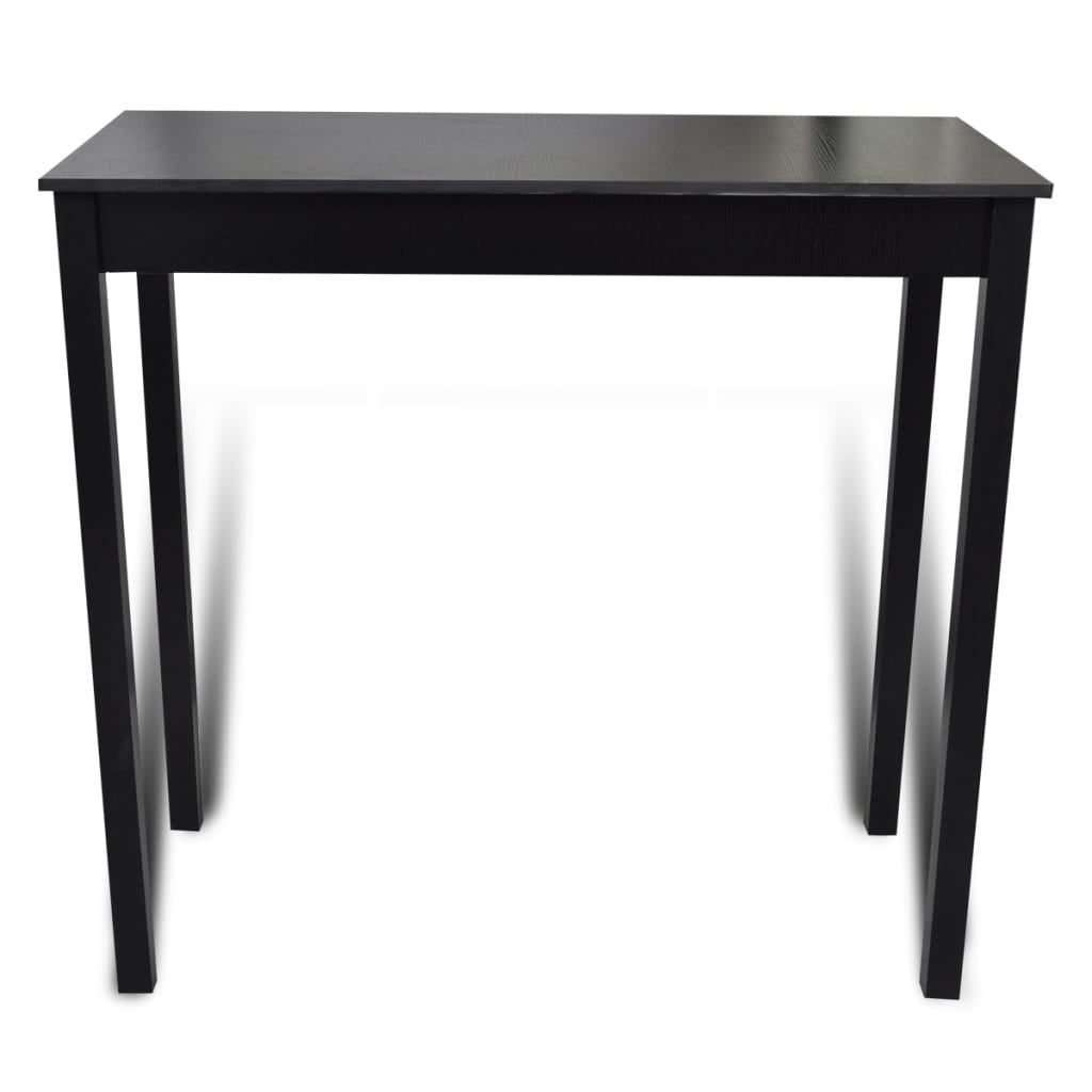 vidaXL Bar Table Set with 4 Stools, MDF/Wood, 115 x 55 x 107 cm, Black - Image 5 of 32