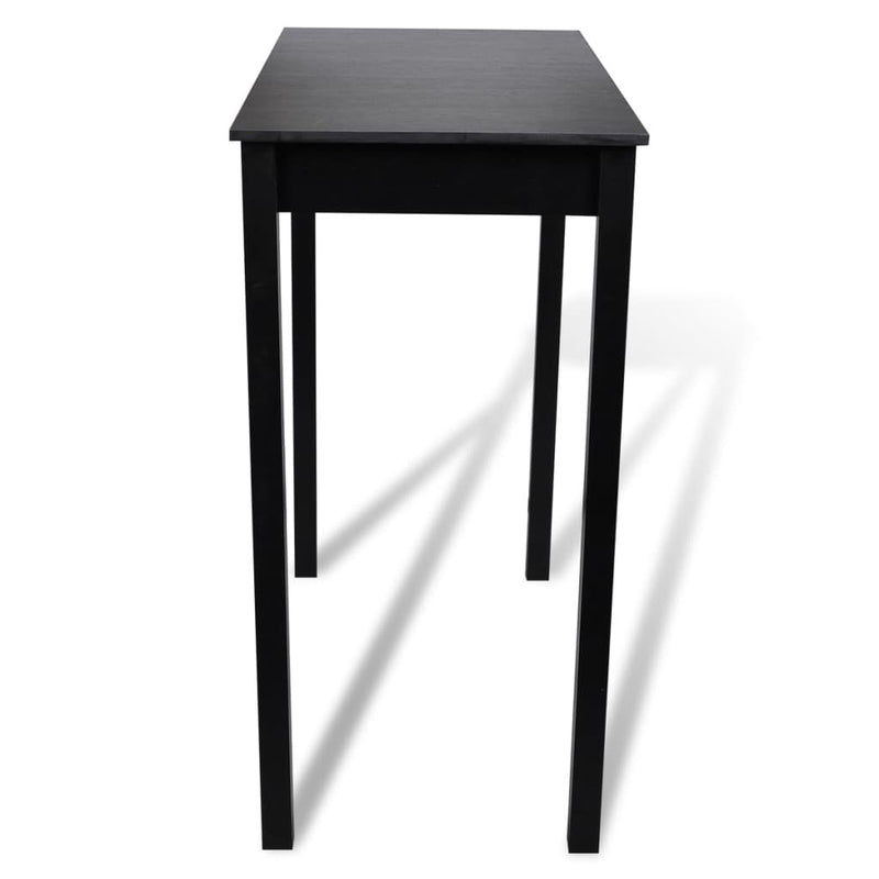 vidaXL Bar Table Set with 4 Stools, MDF/Wood, 115 x 55 x 107 cm, Black - Image 12 of 32