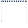 Tenda da Sole Retrattile in Acciaio e Poliestere 150×150 cm Blu e Bianco - Image 7 of 47