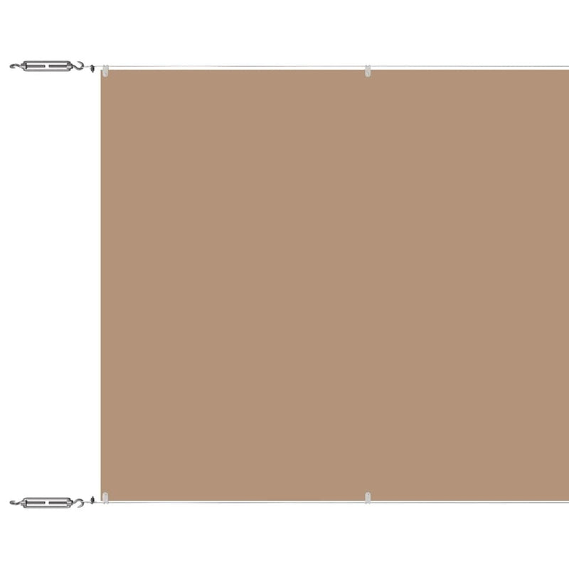 vidaXL Vertical Oxford Fabric Screen 60x1200 cm Taupe - Image 3 of 18