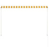 vidaXL Retractable Awning Steel/Polyester 200x150 cm Yellow and White - Image 17 of 33