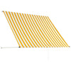 vidaXL Retractable Awning Steel/Polyester 200x150 cm Yellow and White - Image 22 of 33