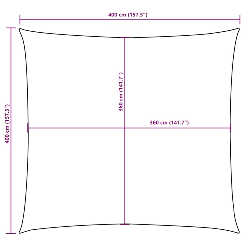 Vela Parasole in Tela Oxford 4×4 m Marrone - Image 38 of 47