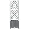 Fioriera da Giardino con Graticcio PP 40×40×136 cm Grigio Chiaro - Image 7 of 26