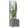 Fioriera da Giardino con Graticcio PP 40×40×136 cm Grigio Chiaro - Image 15 of 26