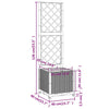 Fioriera da Giardino con Graticcio PP 40×40×136 cm Grigio Chiaro - Image 18 of 26