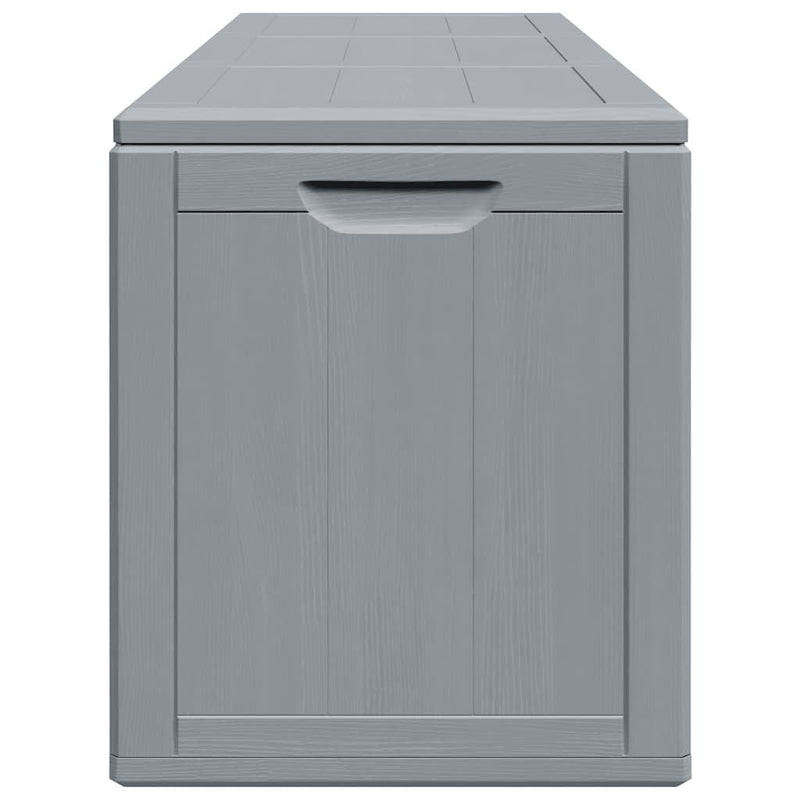 vidaXL Garden Storage Box, Polypropylene, 270 L, 118.5x44.5x51 cm, Grey - Image 23 of 39