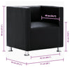 Poltrona a Pozzetto in Pelle Artificiale, Capacità 110 kg, 71×54×69 cm, Nera - Image 25 of 56