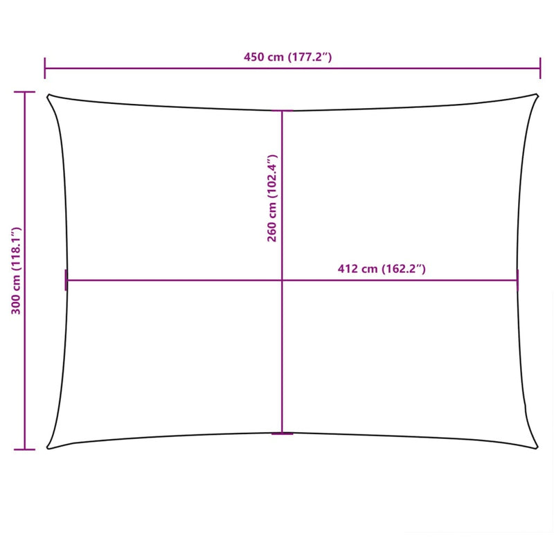 Parasole a Vela in Tessuto Oxford 3×4,5 m Grigio Talpa - Image 15 of 19