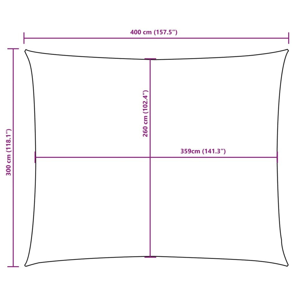 Parasole a Vela Rettangolare in Tessuto Oxford Rivestito PU 3×4 m Antracite - Image 22 of 40