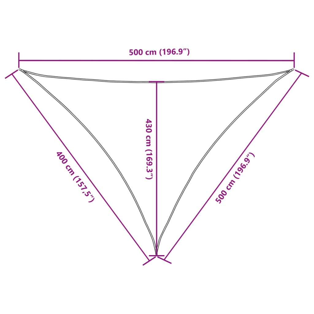 Parasole a Vela in Tessuto Oxford 4×5×5 m Rosso - Image 24 of 26