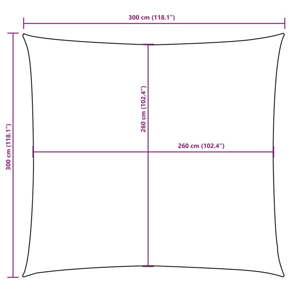 Vela Parasole Quadrata in Tessuto Oxford Rivestito PU 3×3 m Antracite - Image 20 of 23