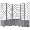 Fioriera Giardino con Graticcio PP 120×40×136cm Grigio Chiaro - Image 4 of 18