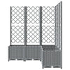 Fioriera Giardino con Graticcio PP 120×40×136cm Grigio Chiaro - Image 6 of 18