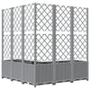 Fioriera Giardino con Graticcio PP 120×40×136cm Grigio Chiaro - Image 7 of 18