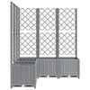 Fioriera Giardino con Graticcio PP 120×40×136cm Grigio Chiaro - Image 9 of 18