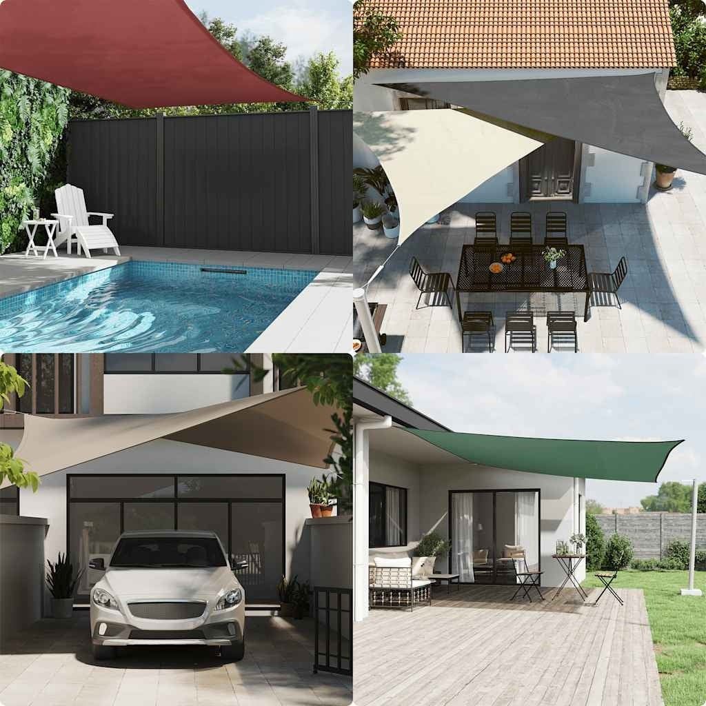 Parasole a Vela Quadrata in Tela Oxford 6×6 m Bianco - Image 7 of 21