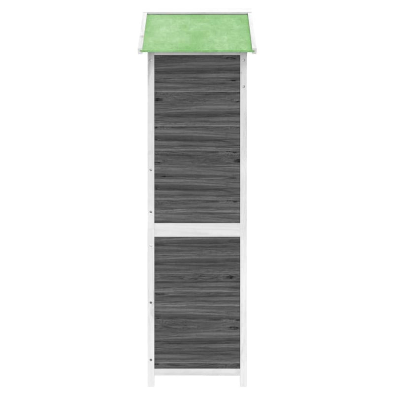 Rimessa da Giardino Legno Massello Pino 120×53,5×170 cm Grigia - Image 11 of 22