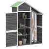 Rimessa da Giardino Legno Massello Pino 120×53,5×170 cm Grigia - Image 15 of 22