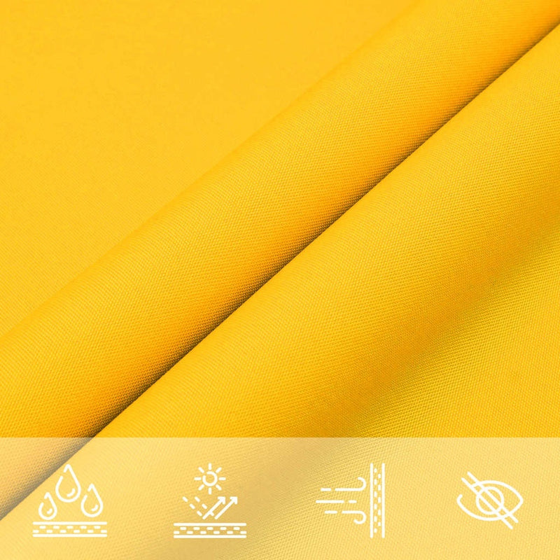 Parasole a Vela in Tessuto Oxford Rivestito PU Quadrato 6×6 m Giallo - Image 13 of 26