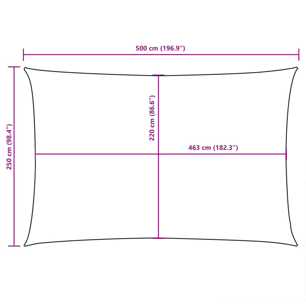 Parasole a Vela Oxford Rettangolare 2,5×5 m Blu - Image 25 of 31