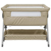 Lettino per Bambini con Materasso in Tessuto di Lino 93×56 cm Tortora - Image 9 of 37