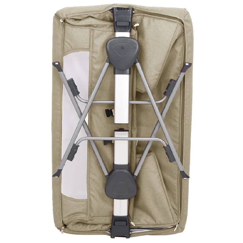 Lettino per Bambini con Materasso in Tessuto di Lino 93×56 cm Tortora - Image 24 of 37