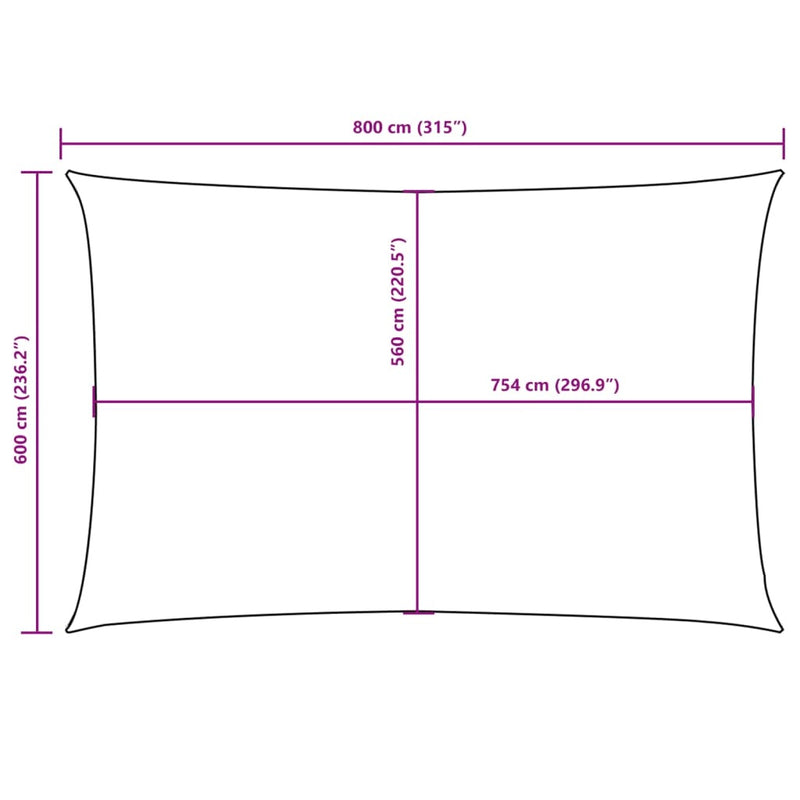 Parasole a Vela Oxford Rettangolare 6×8 m Antracite - Image 18 of 19