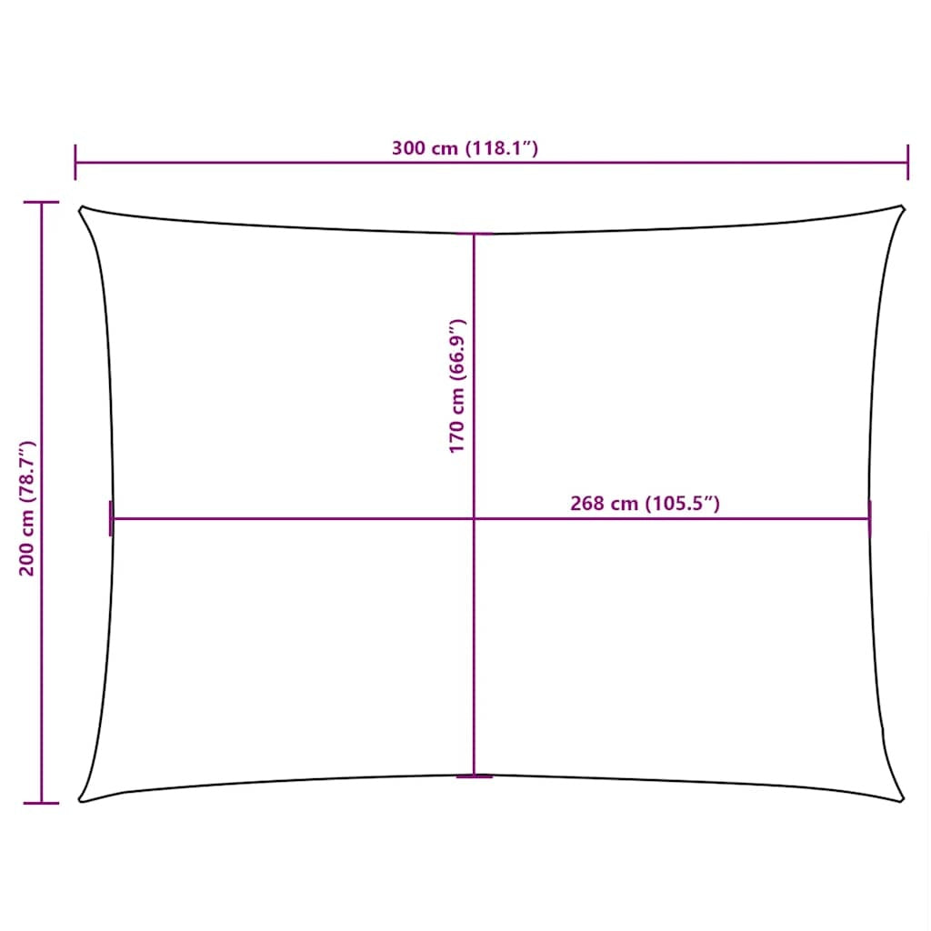 Parasole a Vela Oxford Rettangolare 2×3 m Blu - Image 27 of 34