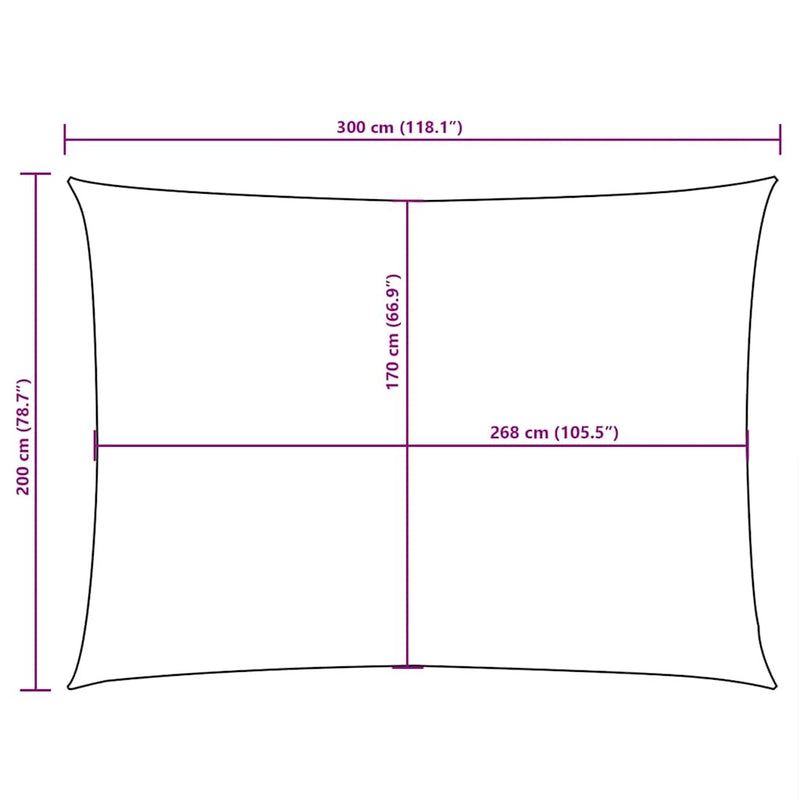 Parasole a Vela Oxford Rettangolare 2×3 m Blu - Image 27 of 34