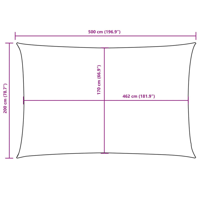 Parasole a Vela Rettangolare Oxford 2×5 m Rosso - Image 30 of 40