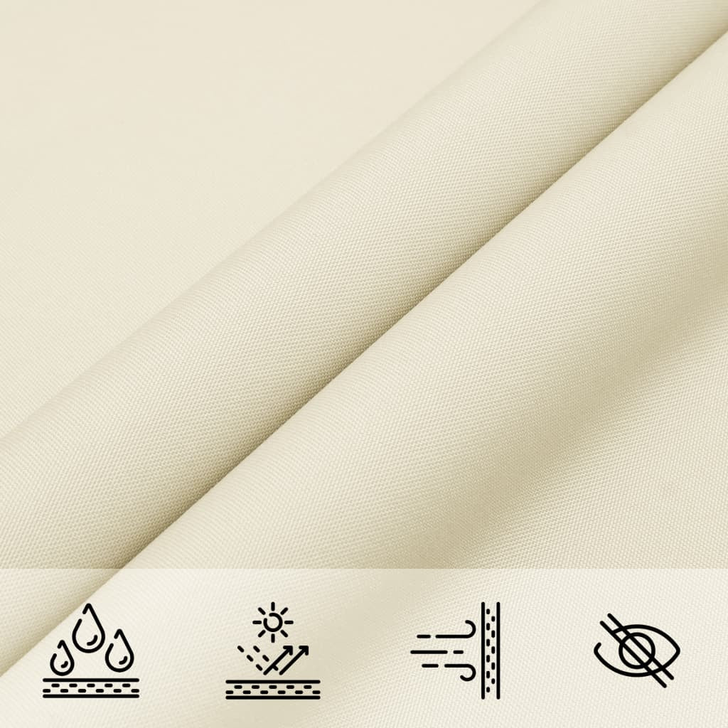 Parasole a Vela in Tessuto Oxford Rettangolare 3×4,5 m Crema - Image 19 of 36